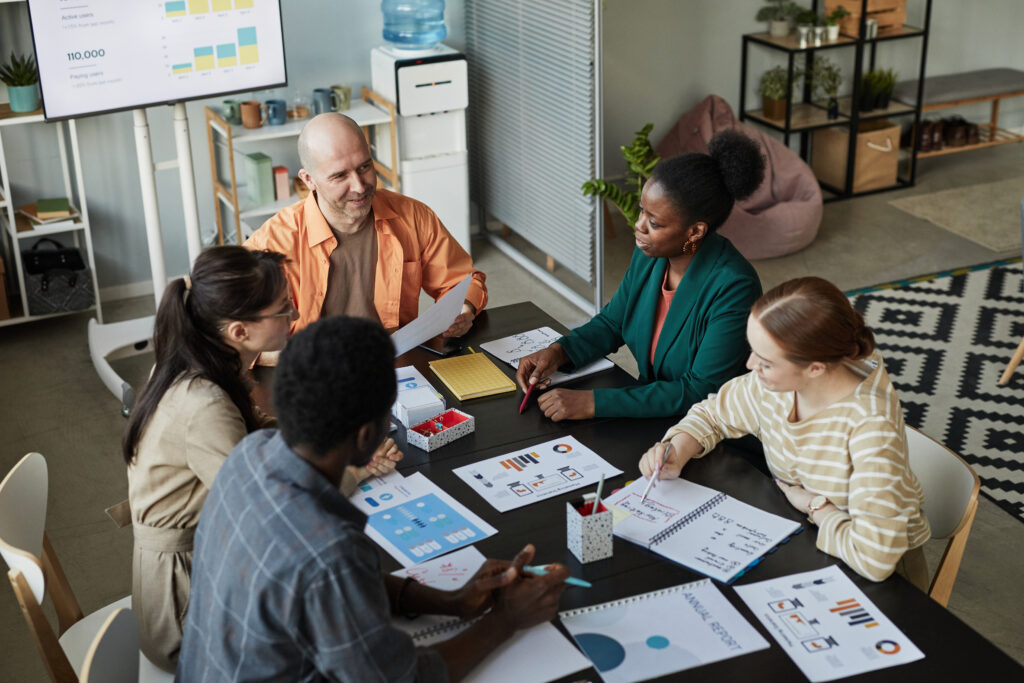 Business team having an important meeting